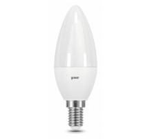 Лампа светодиодная диммируемая Gauss E14 7W 6500K свеча матовая 103101307-D