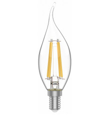 Лампа светодиодная филаментная Gauss E14 4,5W 4100К прозрачная 1041125