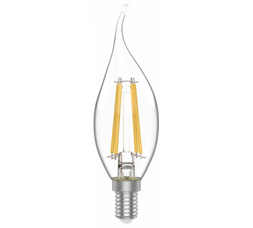 Лампа светодиодная филаментная Gauss E14 4,5W 4100К прозрачная 1041125