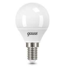 Лампа светодиодная диммируемая Gauss E14 7W 6500K шар матовый 105101307-D