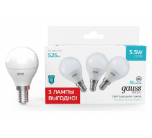 Лампа светодиодная Gauss Basic E14 5,5W 4100K 10531252T
