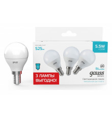 Лампа светодиодная Gauss Basic E14 5,5W 4100K 10531252T