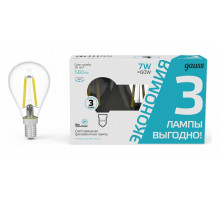 Лампа светодиодная Gauss Filament E14 7W 4100K 105901207T