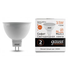 Лампа светодиодная Gauss GU5.3 3.5W 3000K матовая 13514