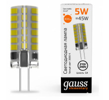 Светодиодная лампа Gauss Elementary G4 5W 3000K 18015