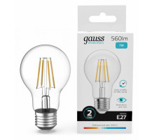 Лампа светодиодная Gauss Filament Elementary E27 7W 4100K 22227