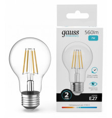 Лампа светодиодная Gauss Filament Elementary E27 7W 4100K 22227