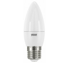 Лампа светодиодная Gauss E27 12W 6500K свеча матовая 30232