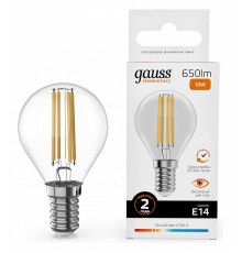 Лампа светодиодная Gauss Filament Elementary E14 10W 2700K 52110