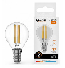 Лампа светодиодная Gauss Filament Elementary E14 12W 2700K 52112