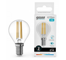 Лампа светодиодная Gauss Filament Elementary E14 10W 4100K 52120