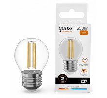 Лампа светодиодная Gauss Filament Elementary E27 10W 2700K 52210