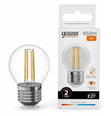 Лампа светодиодная Gauss Filament Elementary E27 10W 2700K 52210