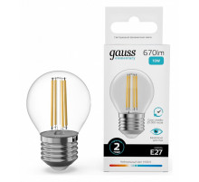 Лампа светодиодная Gauss Filament Elementary E27 10W 4100K 52220