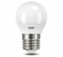 Лампа светодиодная Gauss E27 10W 6500K шар матовый 53230