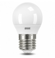 Лампа светодиодная Gauss E27 10W 6500K шар матовый 53230