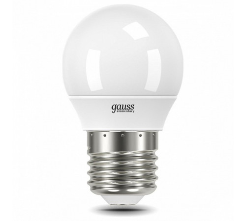 Лампа светодиодная Gauss E27 10W 6500K шар матовый 53230 Лампа светодиодная Gauss E27 10W 6500K шар матовый 53230
