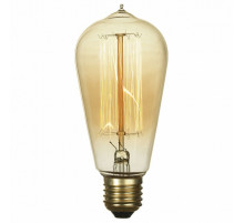Лампа накаливания Lussole LOFT E27 60W 2700K прозрачная GF-E-764