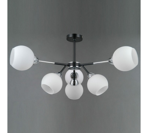 Люстра на штанге Illumico IL0715-6CSQ-24 BK CR LIBRA