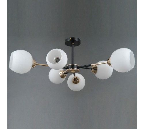 Люстра на штанге Illumico IL0715-6CSQ-24 BK GD LIBRA Люстра на штанге Illumico IL0715-6CSQ-24 BK GD LIBRA