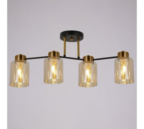 Потолочная люстра Illumico IL6111-4COU-79 BK GD Qui