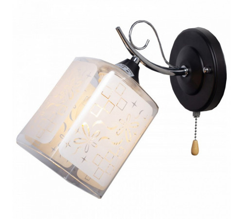 Бра IMEX MD.1087-1-W BK+CH Бра IMEX MD.1087-1-W BK+CH