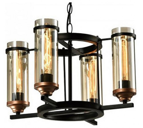 Подвесная люстра IMEX Temple MD.20541-4-P-BK+AB