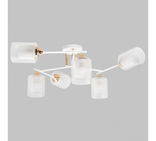 Потолочная люстра IMEX MD.2188-6-S-WH+FGD Потолочная люстра IMEX MD.2188-6-S-WH+FGD