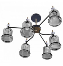 Люстра на штанге IMEX MD.4890-6-S COFFEE+FGD