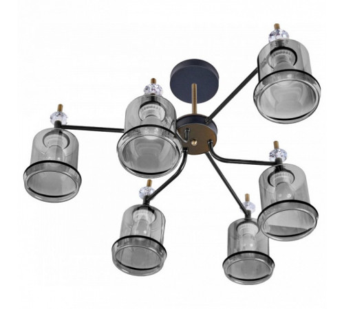 Люстра на штанге IMEX MD.4890-6-S COFFEE+FGD