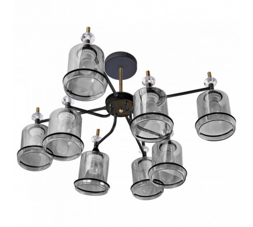Люстра на штанге IMEX MD.4890-8-S COFFEE+FGD