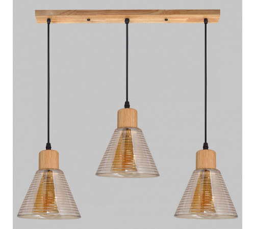 Подвесной светильник IMEX MD.5870-3-P-WOOD+BK