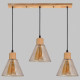 Подвесной светильник IMEX MD.5870-3-P-WOOD+BK