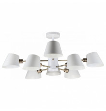 Люстра на штанге IMEX MD.9130-8-S WH+AB