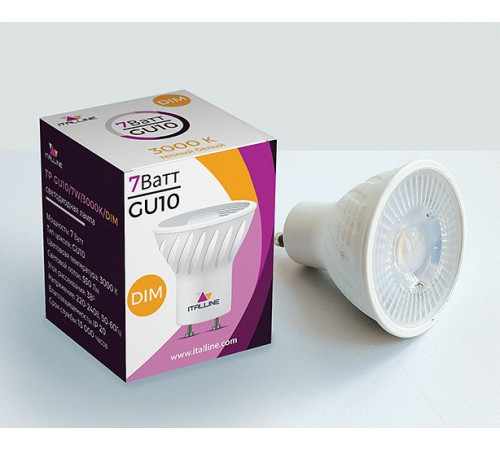 Светодиодная диммируемая лампа Italline TP GU10/7W/3000K DIM