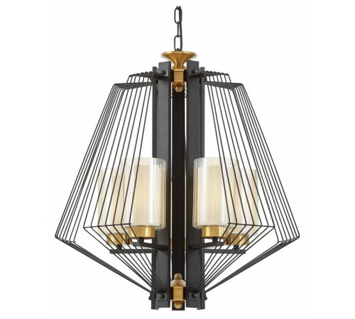 Подвесная люстра Lumina Deco Canti LDP 1244-5 BK+MD Подвесная люстра Lumina Deco Canti LDP 1244-5 BK+MD