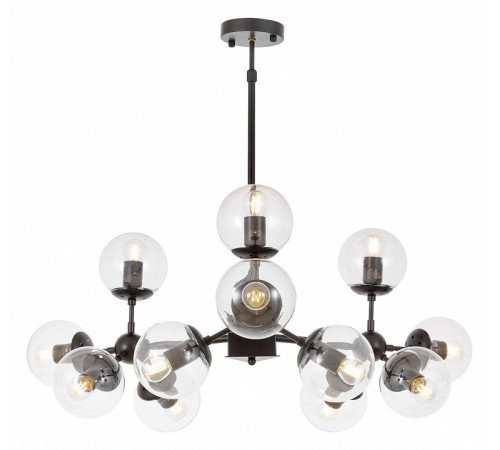 Люстра на штанге Lumina Deco Zodiak LDP 160-12 BK+PR Люстра на штанге Lumina Deco Zodiak LDP 160-12 BK+PR