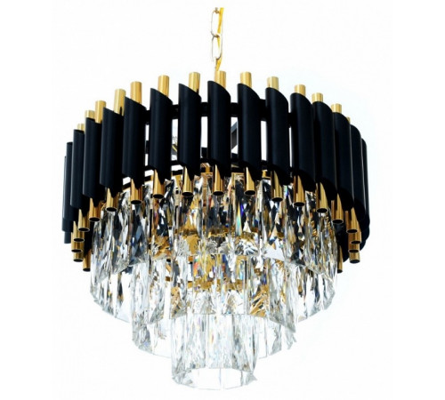 Подвесная люстра Lumina Deco Funneli LDP 6003-400 BK+F.GD