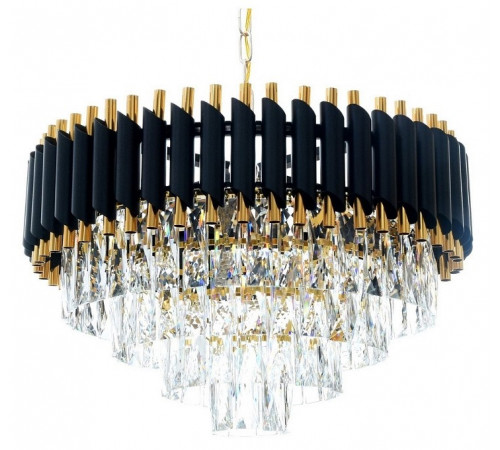 Подвесная люстра Lumina Deco Funneli LDP 6003-550 BK+F.GD Подвесная люстра Lumina Deco Funneli LDP 6003-550 BK+F.GD