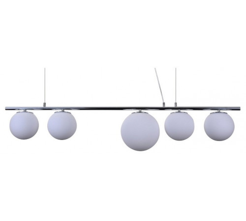 Подвесная люстра Lumina Deco Baristica LDP 6012-5 CHR+WT Подвесная люстра Lumina Deco Baristica LDP 6012-5 CHR+WT