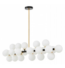 Люстра на штанге Lumina Deco Marsiada LDP 6033-24 BK+GD