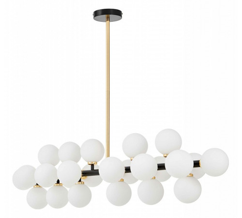 Люстра на штанге Lumina Deco Marsiada LDP 6033-24 BK+GD