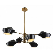 Подвесная люстра Lumina Deco Romina LDP 6037-6 BK+GD