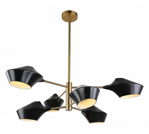 Подвесная люстра Lumina Deco Romina LDP 6037-6 BK+GD Подвесная люстра Lumina Deco Romina LDP 6037-6 BK+GD