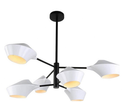 Подвесная люстра Lumina Deco Romina LDP 6037-6 WT+BK Подвесная люстра Lumina Deco Romina LDP 6037-6 WT+BK