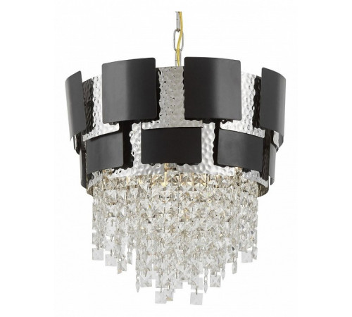 Подвесная люстра Lumina Deco Kruvia LDP 7045-400 BK+CHR Подвесная люстра Lumina Deco Kruvia LDP 7045-400 BK+CHR