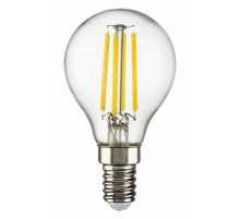 Лампа светодиодная филаментная Lightstar LED Filament E14 6W 3000K груша прозрачная 933802