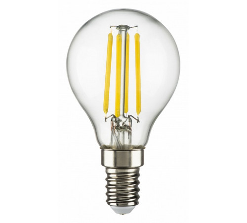 Лампа светодиодная филаментная Lightstar LED Filament E14 6W 3000K груша прозрачная 933802 Лампа светодиодная филаментная Lightstar LED Filament E14 6W 3000K груша прозрачная 933802