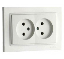 Розетка двойная без земли Mono Electric Despina 16А 250В слоновая кость 102-010005-121