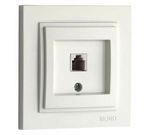 Розетка телефонная Rj45 Cat3 Mono Electric Despina слоновая кость 102-010005-124 Розетка телефонная Rj45 Cat3 Mono Electric Despina слоновая кость 102-010005-124